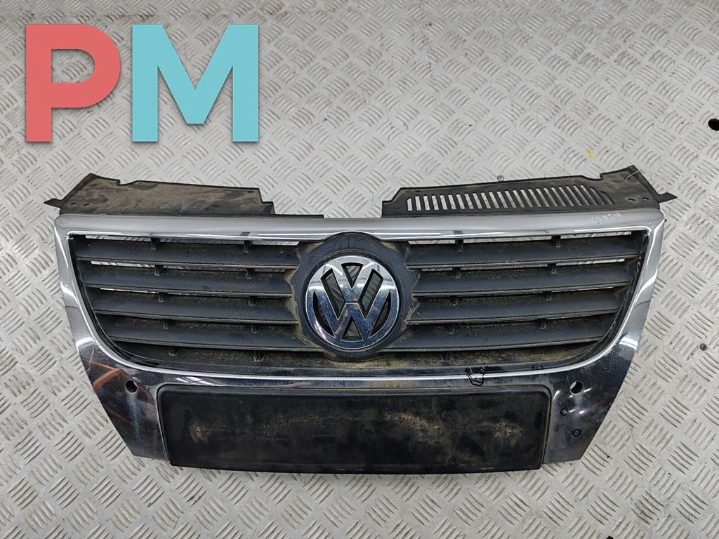 решетка радиатора Volkswagen Passat B6 2005, серый, универсал, 3C0853651 - фото №1