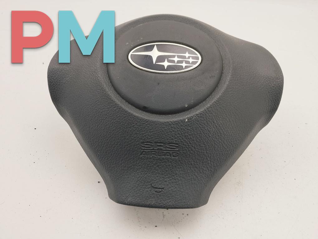 подушка безопасности водителя Subaru Legacy 4 поколение 2006, 2.5 л., бензин, АКПП, чёрный, универсал - фото №1