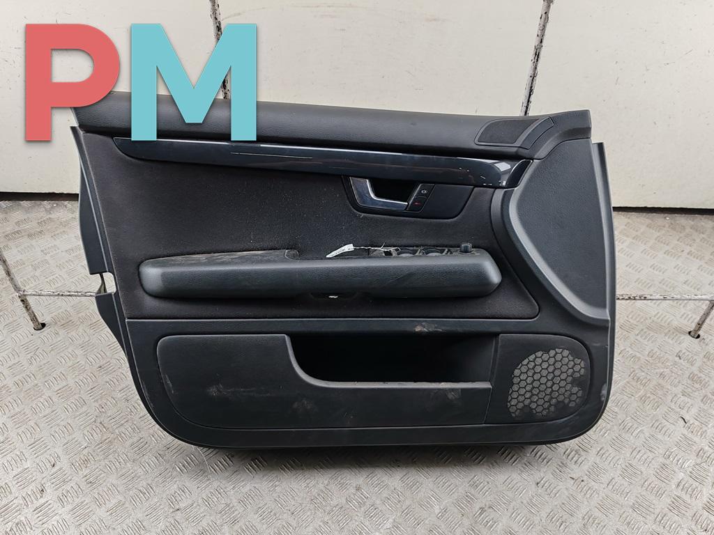 обшивка двери передняя левая Audi A4 B6 2003, 2.4 л., бензин, АКПП, серый, универсал, 8E1867105 - фото №1