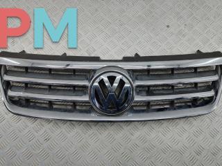 решетка радиатора Volkswagen Touareg 1 поколение 2005, чёрный, внедорожник 5 дв.