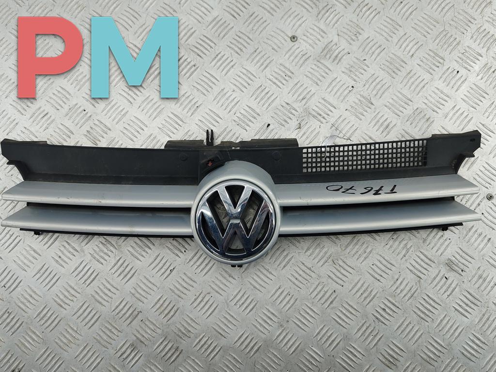 решетка радиатора Volkswagen Golf 4 поколение 2000, серый, хетчбэк 5 дв., 1J0853655H - фото №1