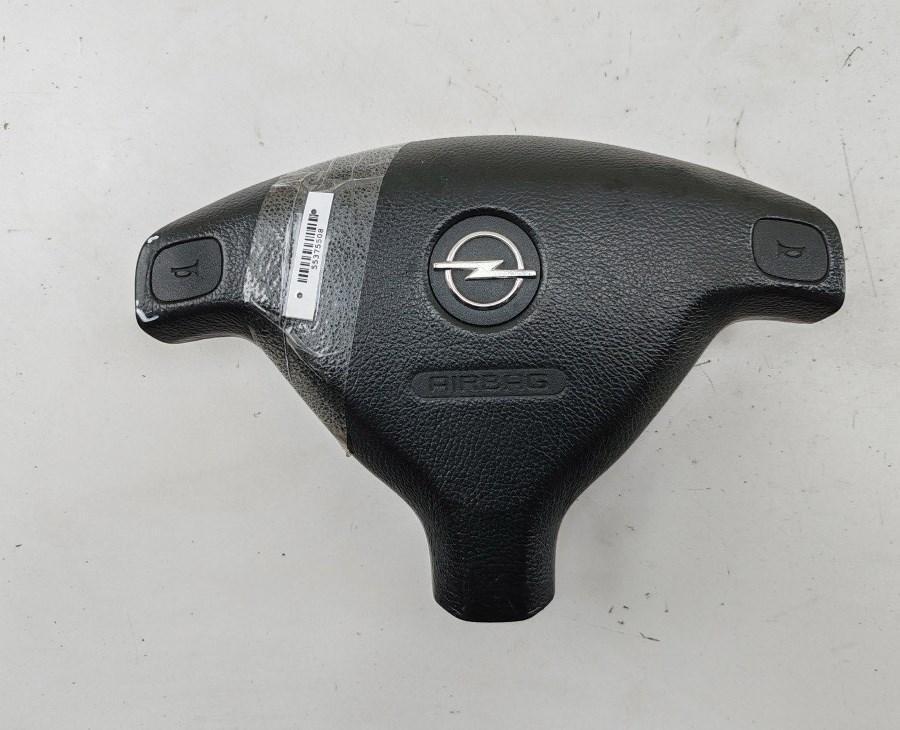 подушка безопасности водителя Opel Astra G 2001, 1.2 л., бензин, МКПП, серый, хетчбэк 3 дв., 90437570 - фото №1