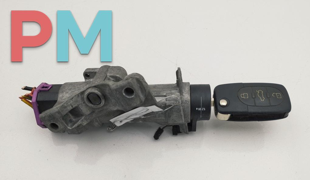 замок зажигания Audi A4 B6 2001, 1.8 л., Ti, бензин, МКПП, серый, седан, 4B0905851C - фото №1