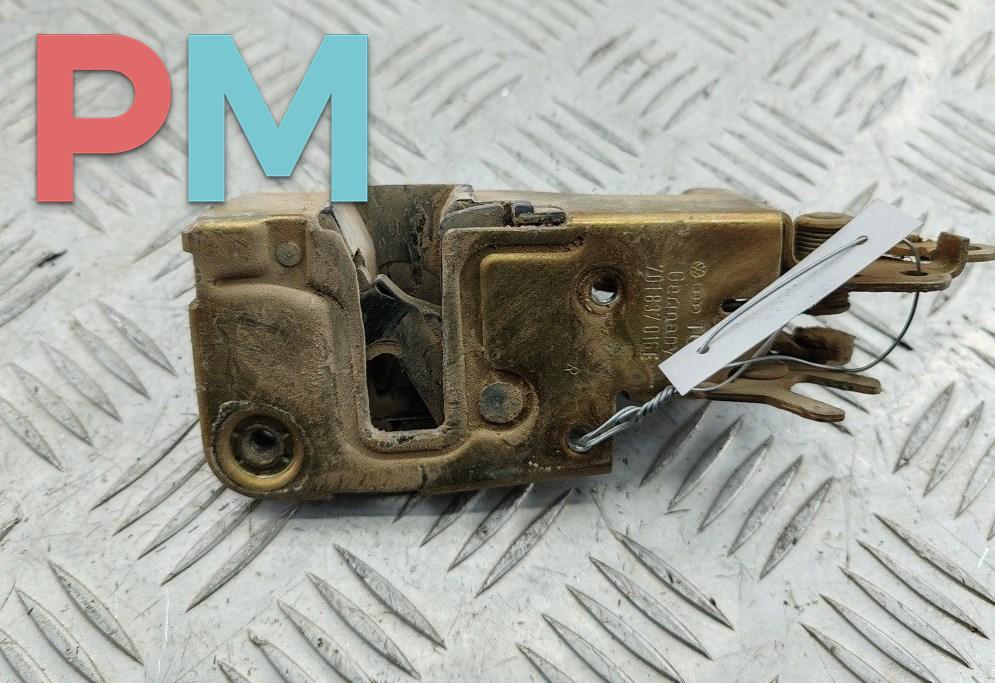 замок двери передней правой Volkswagen Transporter T4 1998, 1.9 л., дизель, МКПП, белый, микроавтобус, 701837016E - фото №1