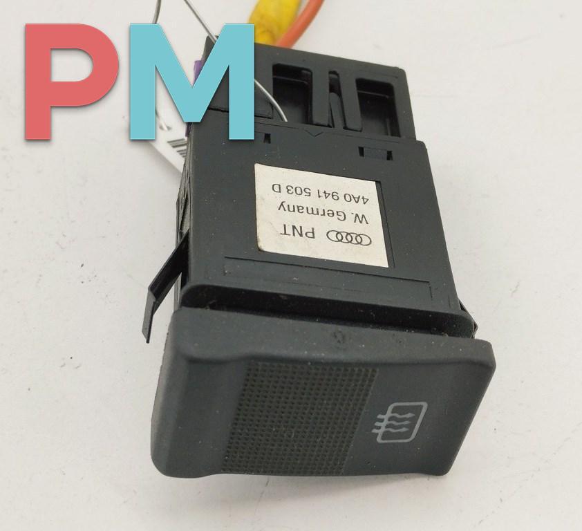 кнопка обогрева заднего стекла Audi A6 4A/C4 1994, 2.6 л., бензин, МКПП, синий, седан, 4A0941503D - фото №1