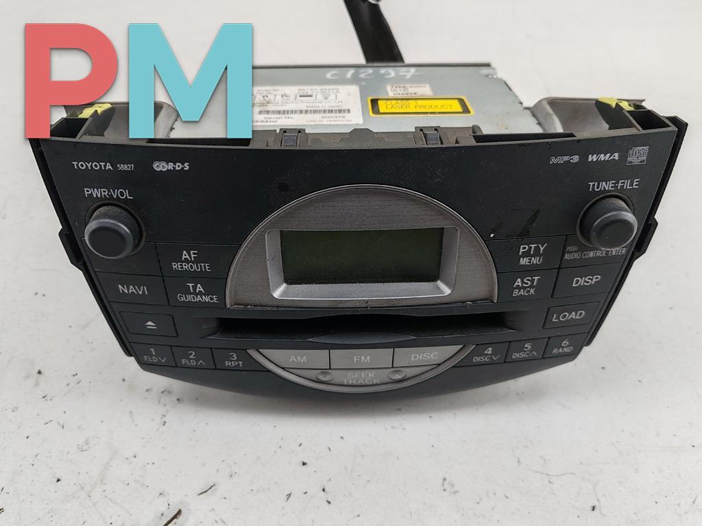 магнитола Toyota RAV4 XA30 2006, 2.2 л., дизель, МКПП, чёрный, внедорожник 5 дв., 86120-42220 - фото №1