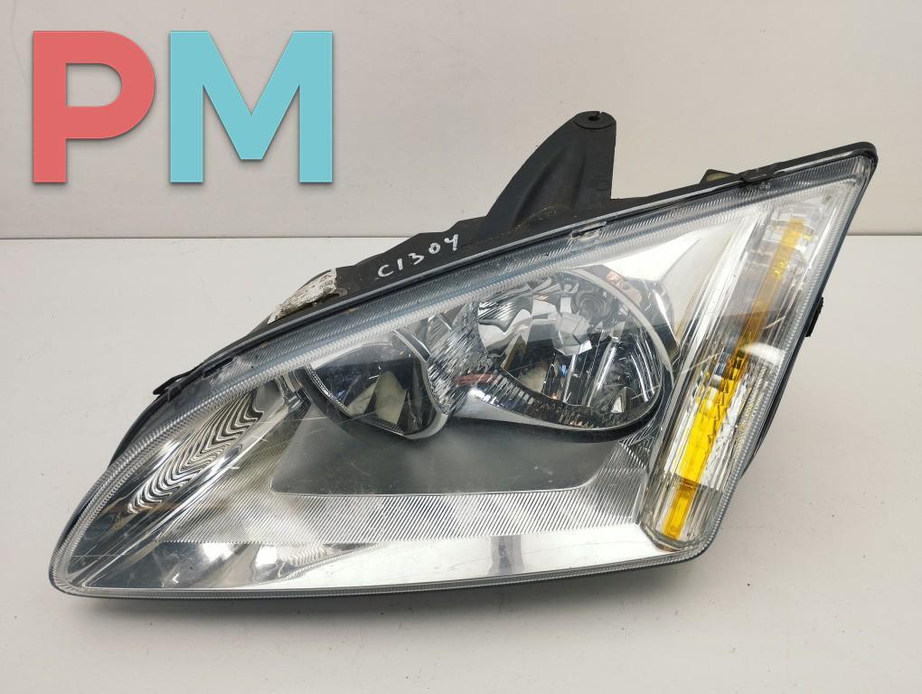 фара левая Ford Focus 2 поколение 2005, 1.6 л., i, бензин, МКПП, чёрный, хетчбэк 5 дв., 4M5113W030AC - фото №1