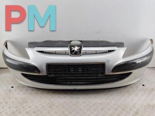бампер передний Peugeot 307 1 поколение 2003, бензин, серый, универсал, 9643067477