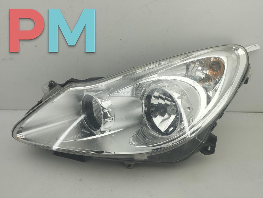 фара левая Opel Corsa D 2009, 1.2 л., бензин, МКПП, чёрный, хетчбэк 3 дв., 13186381 - фото №1