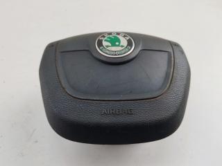 подушка безопасности водителя Skoda Fabia 2 поколение (5J) 2009, 1.4 л., бензин, МКПП, чёрный, универсал, 5J0880201H