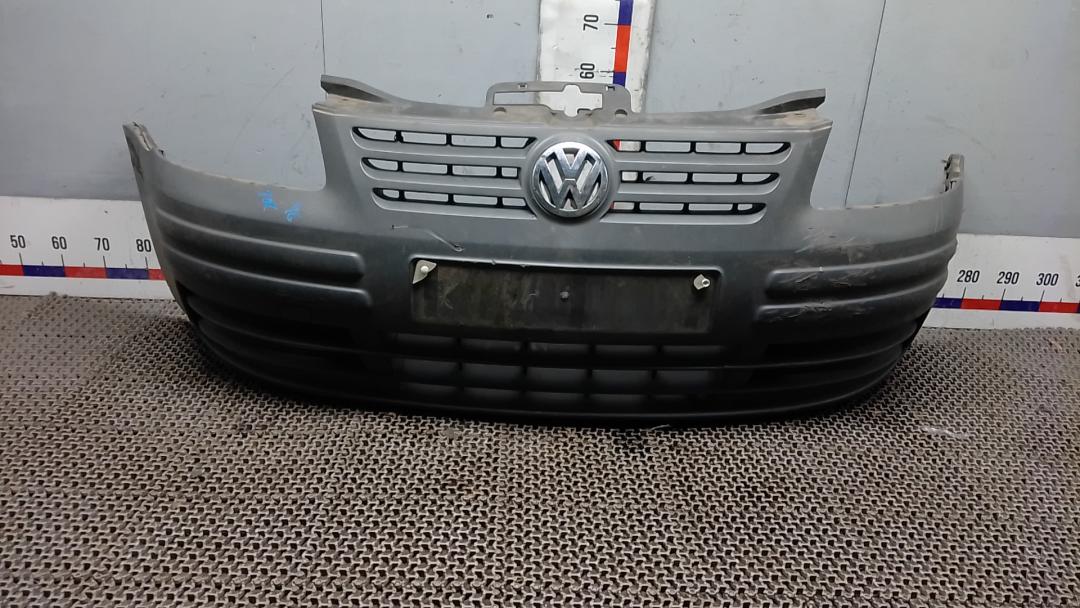 бампер передний Volkswagen Caddy 3 поколение 2004, 2.0 л., дизель, МКПП - фото №1