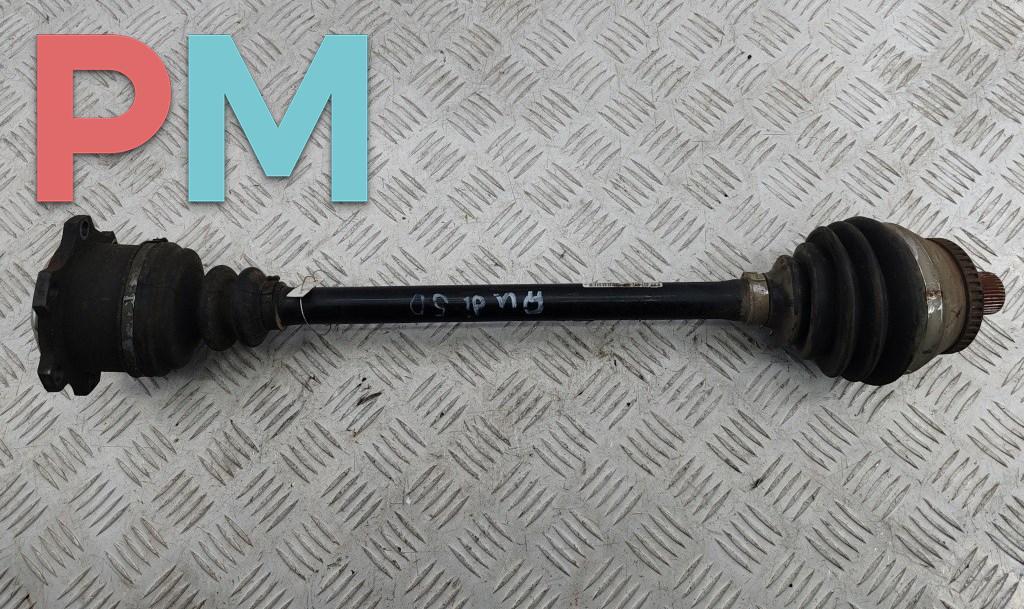 полуось передняя правая (приводной вал, ШРУС) Audi A4 B6 2003, 2.5 л., дизель, МКПП, красный, универсал, 8E0407272B - фото №1
