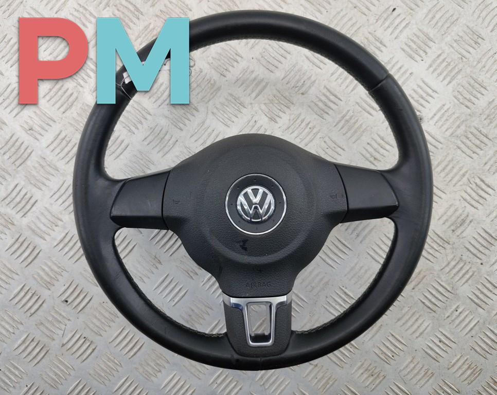 руль Volkswagen Golf 6 поколение 2010, 1.4 л., бензин, АКПП, серый, хетчбэк 5 дв., 6K0419091J - фото №1