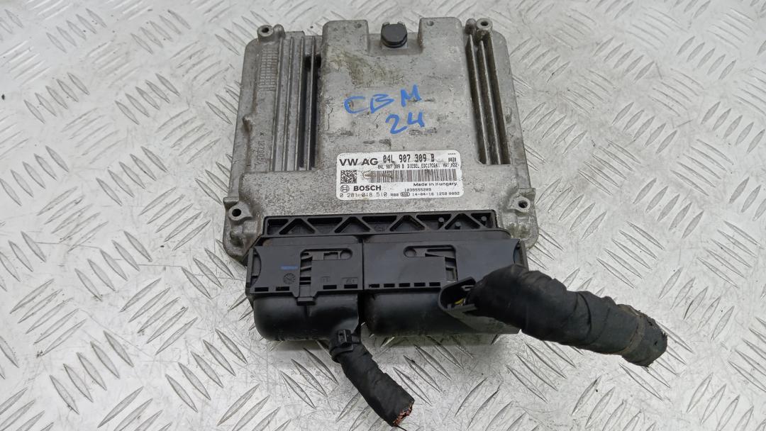 ЭБУ Skoda Octavia 3 поколение (A7) 2014, 1.6 л., дизель, АКПП, хетчбэк 5 дв., 0281018510, 04L907309B - фото №1