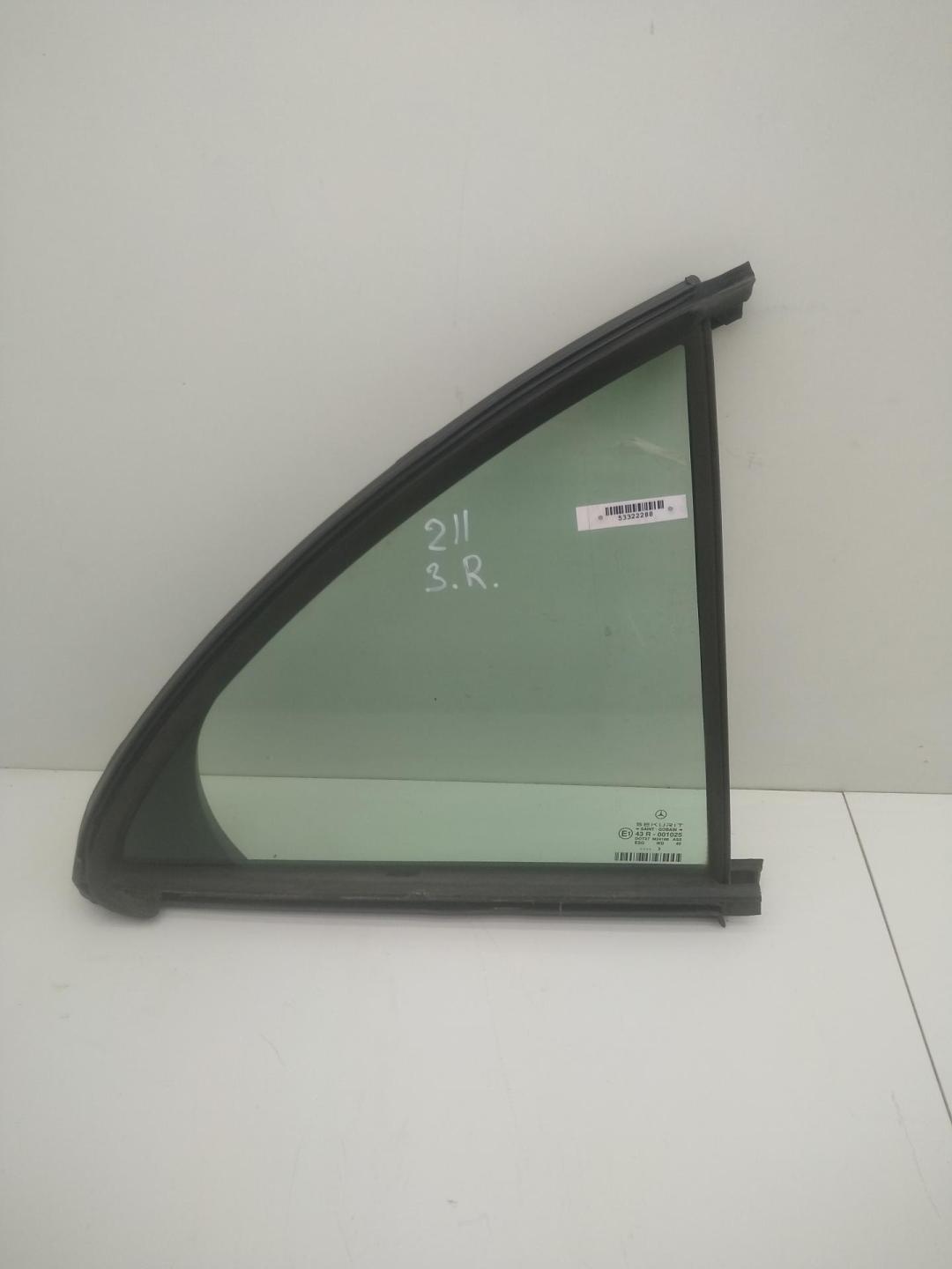 форточка задняя правая Mercedes-Benz E-Класс W211/S211 2003, 2.7 л., дизель, АКПП, серый, седан, A2117300255 - фото №1