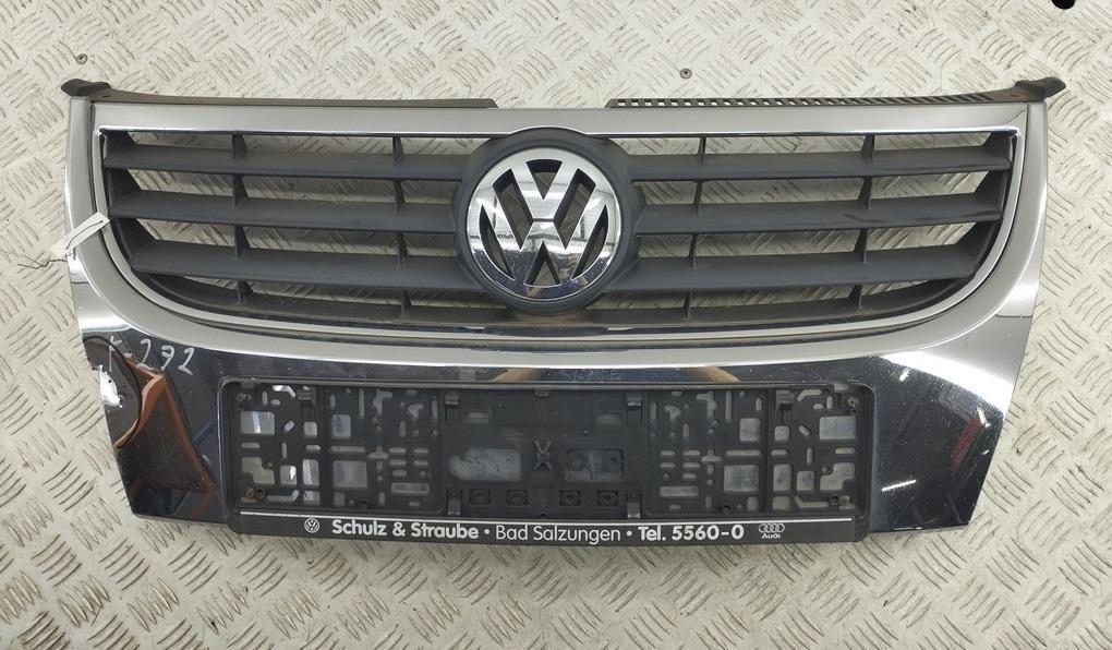 решетка радиатора Volkswagen Touran 2008, синий, минивэн, 1T0853651D - фото №1