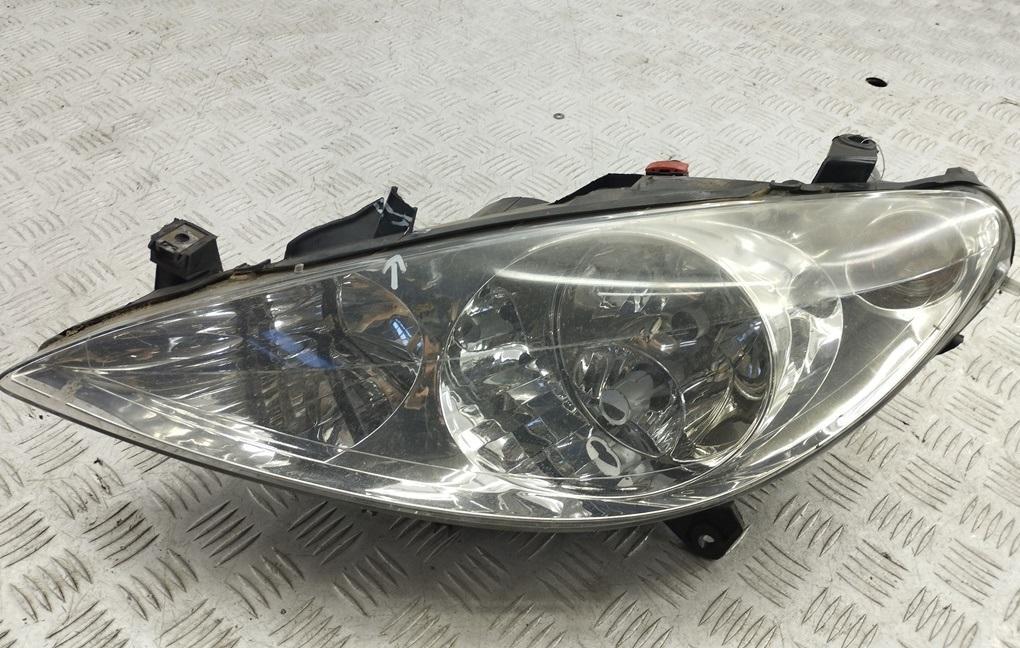 фара левая Peugeot 307 2004, 2.0 л., бензин, МКПП, чёрный, кабриолет, 9641615780