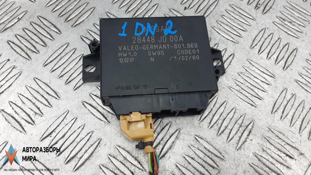 блок управления парктрониками Nissan Qashqai 1 поколение 2007, 1.6 л., бензин, МКПП, внедорожник 5 дв., 28448JD00A - фото №1