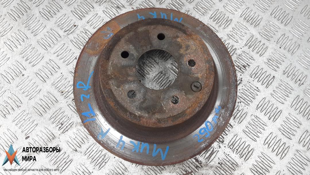 диск тормозной задний Nissan Qashqai 1 поколение 2009, 1.5 л., дизель, МКПП, внедорожник 5 дв. - фото №1