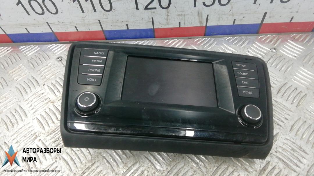 магнитола Skoda Octavia 3 поколение (A7) 2014, 2.0 л., TDI RS, дизель, МКПП, хетчбэк 5 дв., 5E0919605B - фото №1