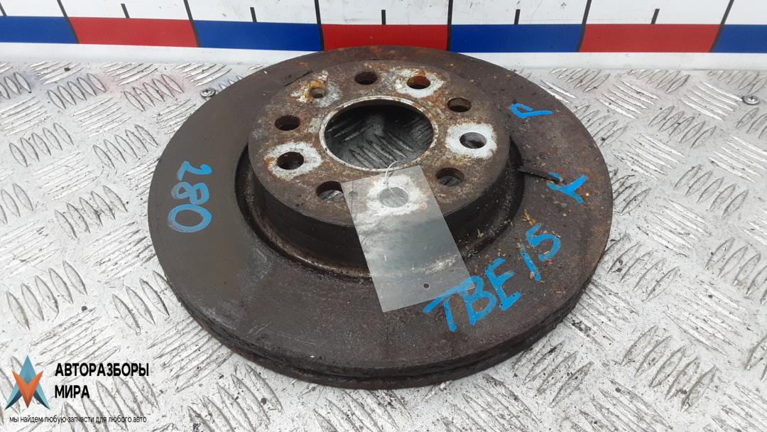 диск тормозной передний Volkswagen Jetta 5 поколение 2008, 1.6 л., бензин, МКПП, седан - фото №1